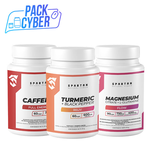 PACK CÁPSULAS CAFFEINE + MAGNESIUM + TURMERIC
