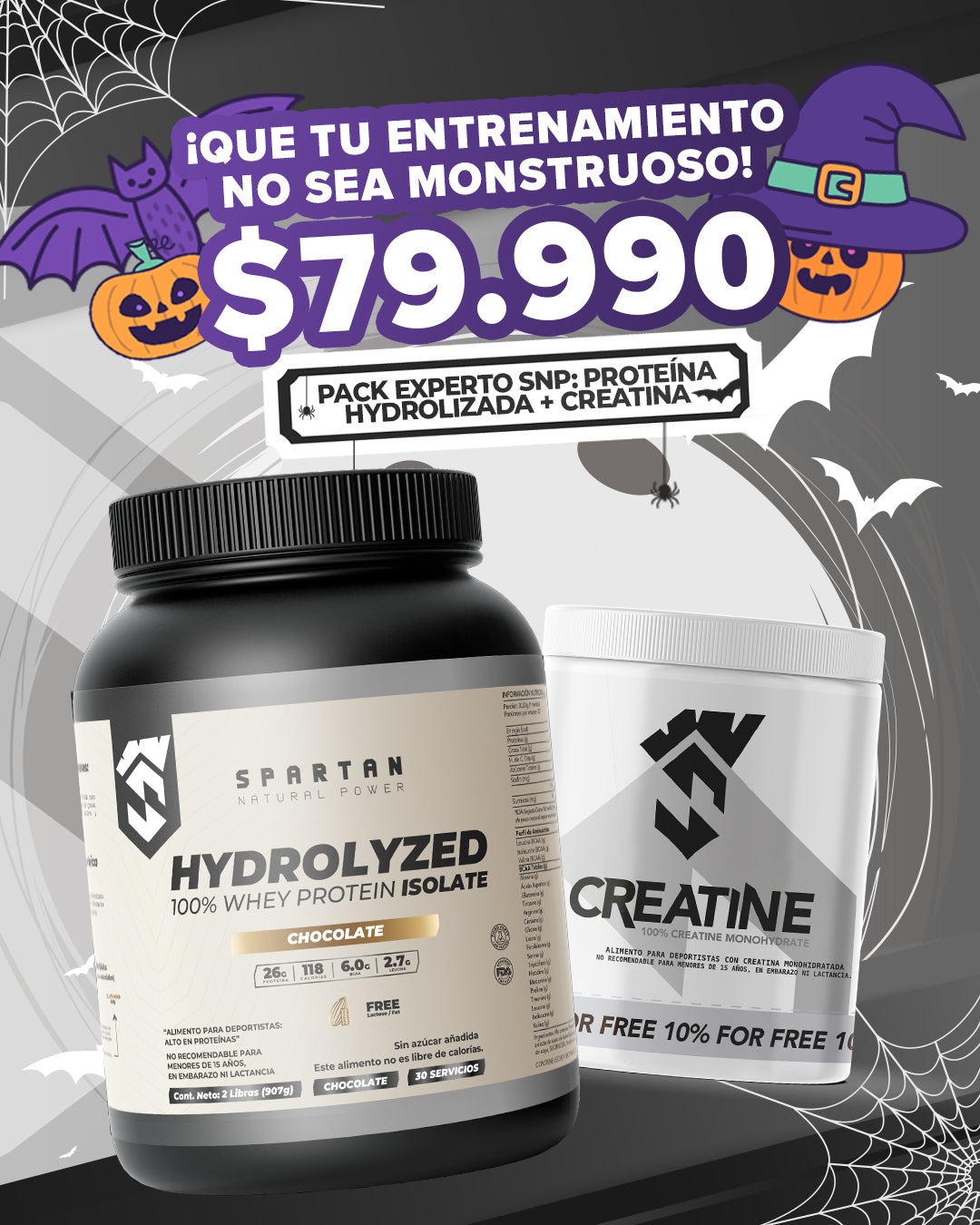 PACK EXPERTO: PROTEÍNA HIDROLIZADA + CREATINA