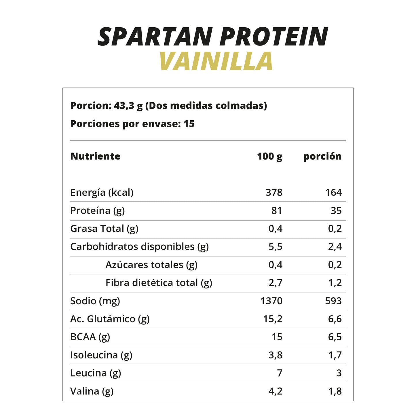 PROTEIN VAINILLA