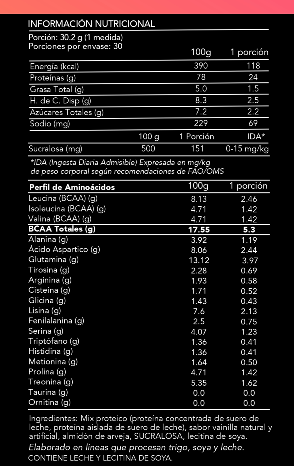 WHEY PROTEIN VAINILLA - 2 LIBRAS